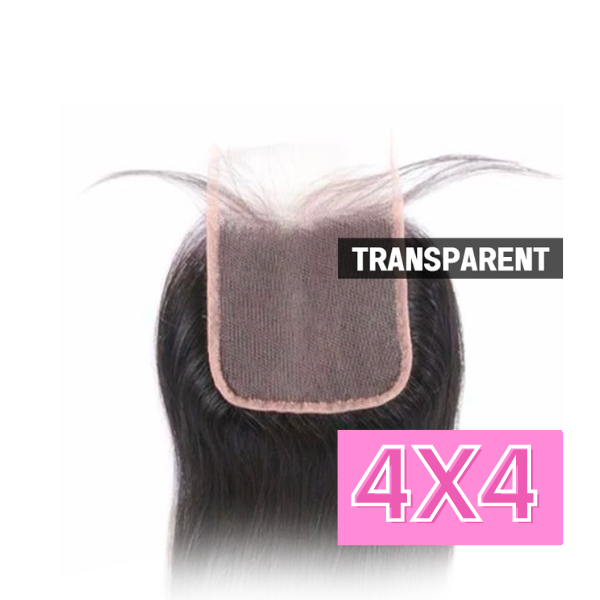 4x4 Transparent Lace Closure