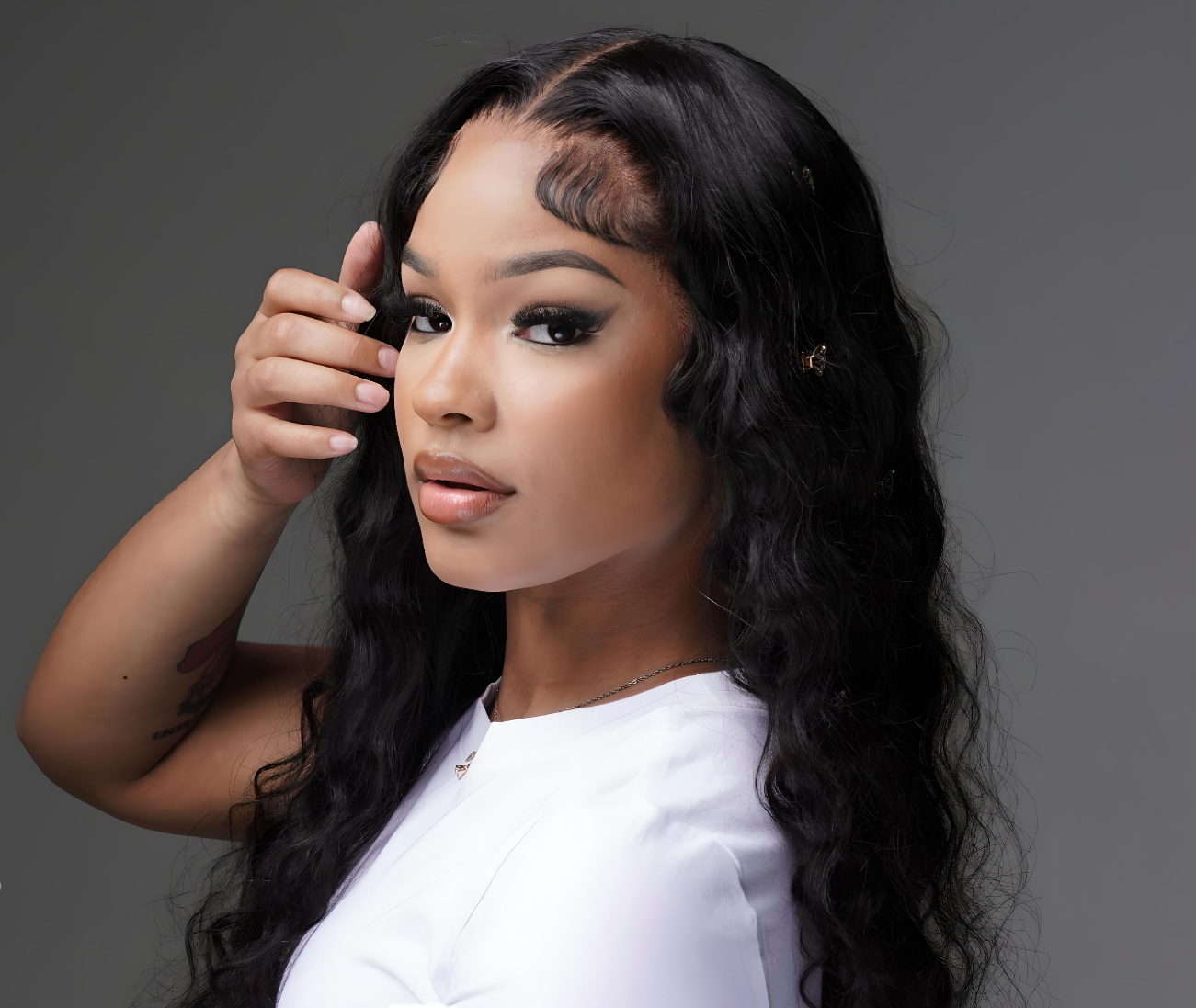 13x6 HD Lace Frontal Wig Natural Black 200% Density Full Frontal Wig