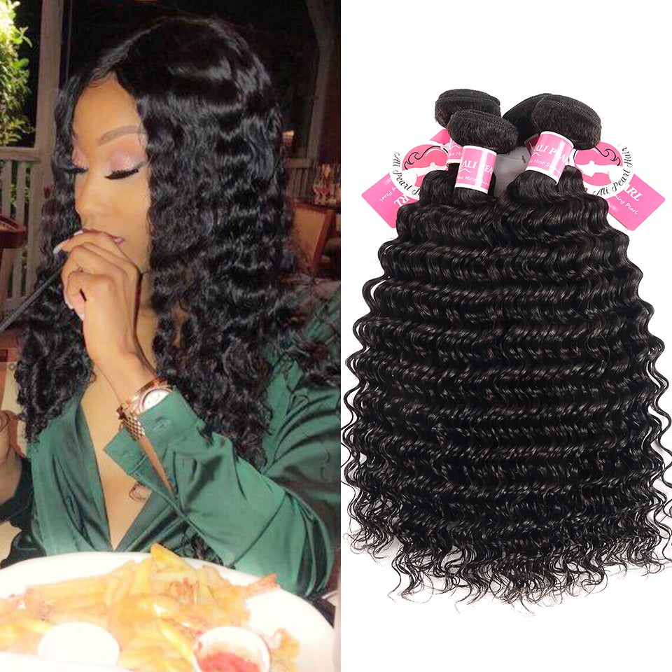 4 Bundle/Lot Deep Wave Brazilian Virgin Hair
