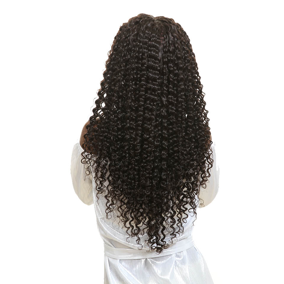 Deep Wave Hairstyles Brazilian Human Hair 4 Bundles With 4*4 Lace Closure