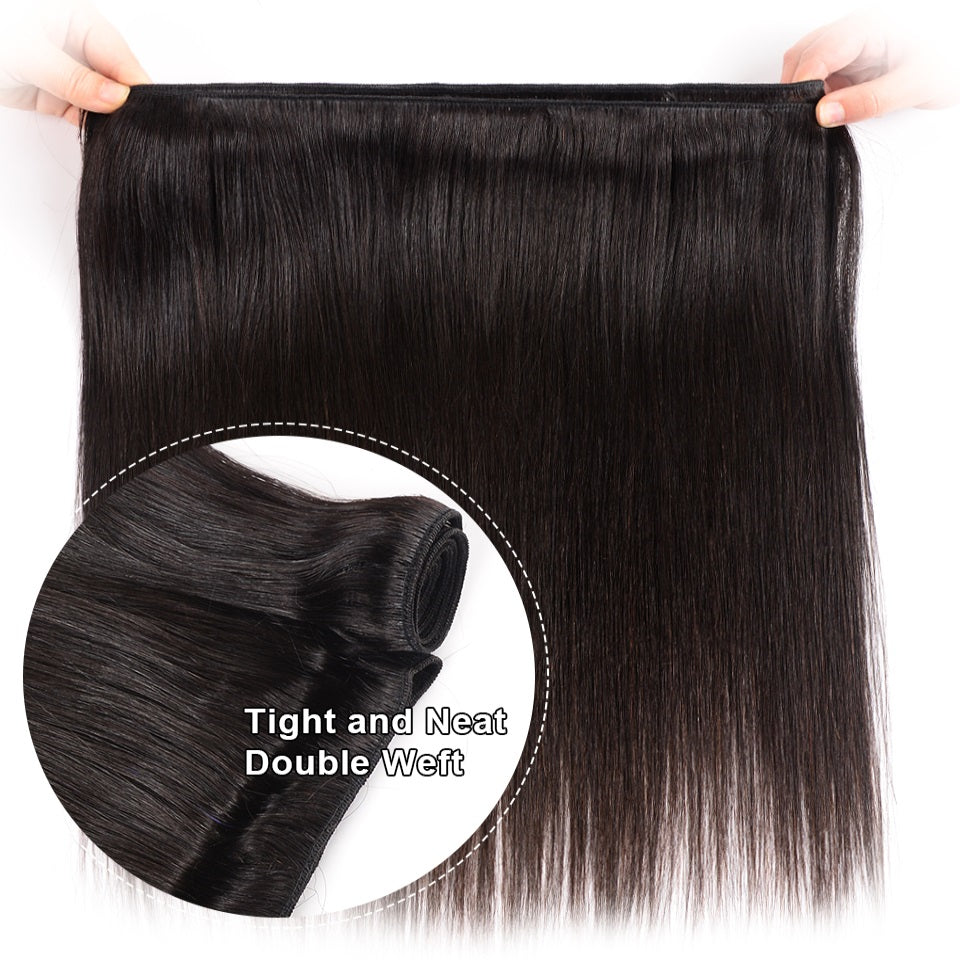 2Pcs Brazilian Straight Virgin Hair Bundles