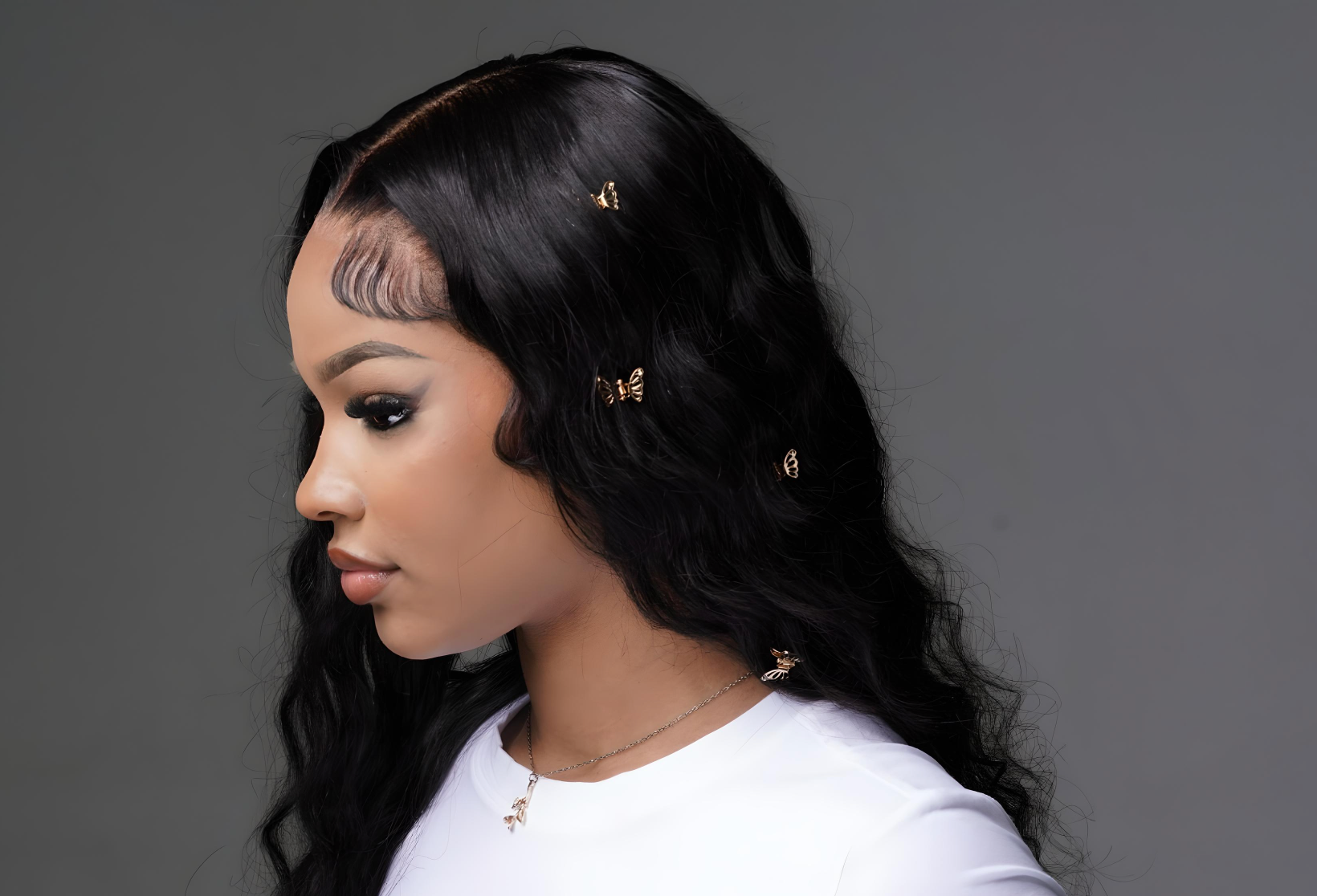 13x6 HD Lace Frontal Wig Natural Black 200% Density Full Frontal Wig