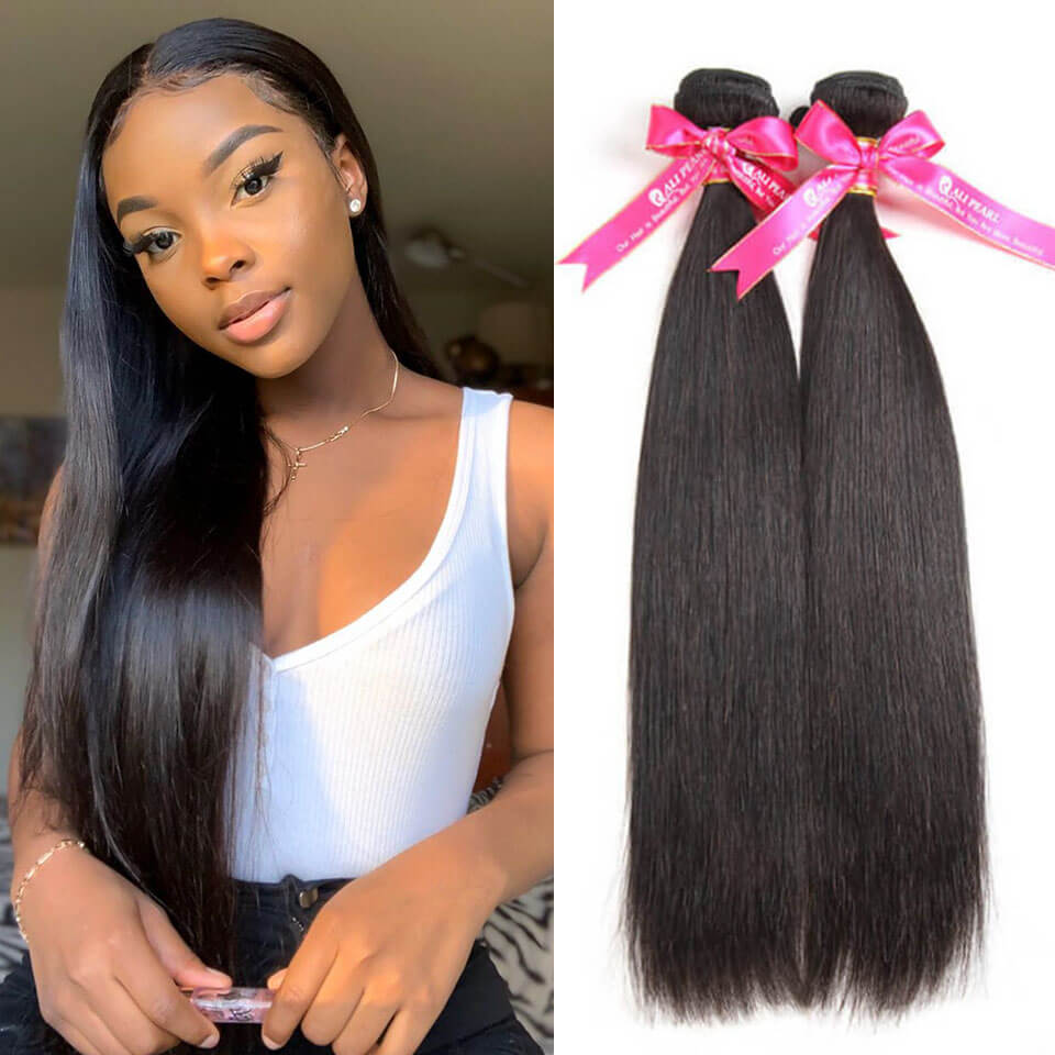 2Pcs Brazilian Straight Virgin Hair Bundles