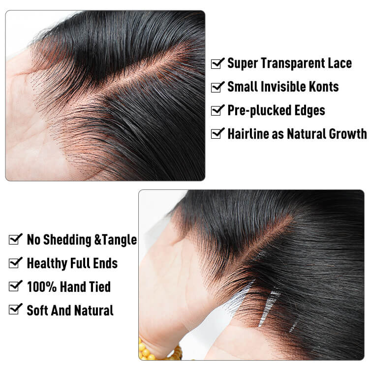 Body Wave HD Lace Closure 5*5 Human Hair 3 Bundles And Lace Closure