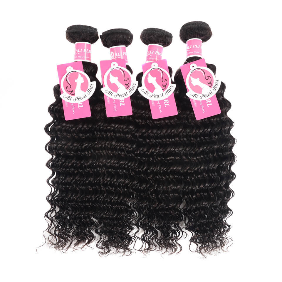 4 Bundle/Lot Deep Wave Brazilian Virgin Hair