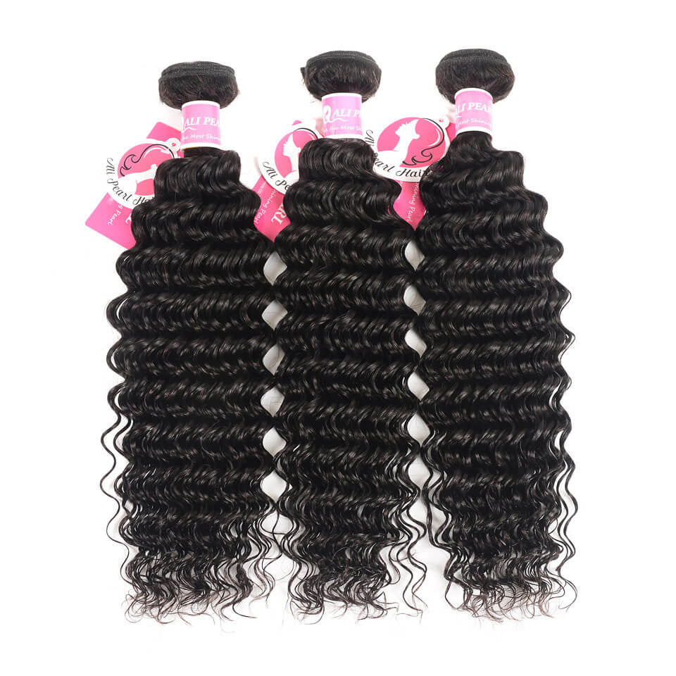 Deep Wave Brazilian Human Hair 3 Bundles Virgin Hair